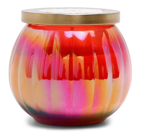 Lidded Glass Jar 3-Wick Candle Rose Petal Macaron